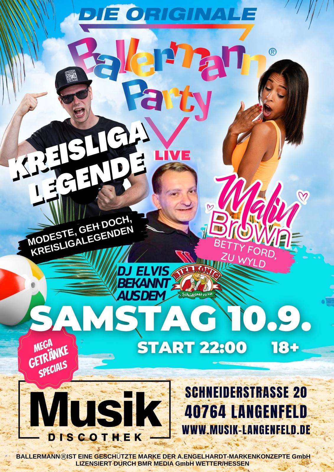 Discothek „Musik“: Ballermann Party Am 10.09.2022