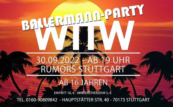 Partyupdate: Ballermann Party Im Rumors Stuttgart Am 30.09.22