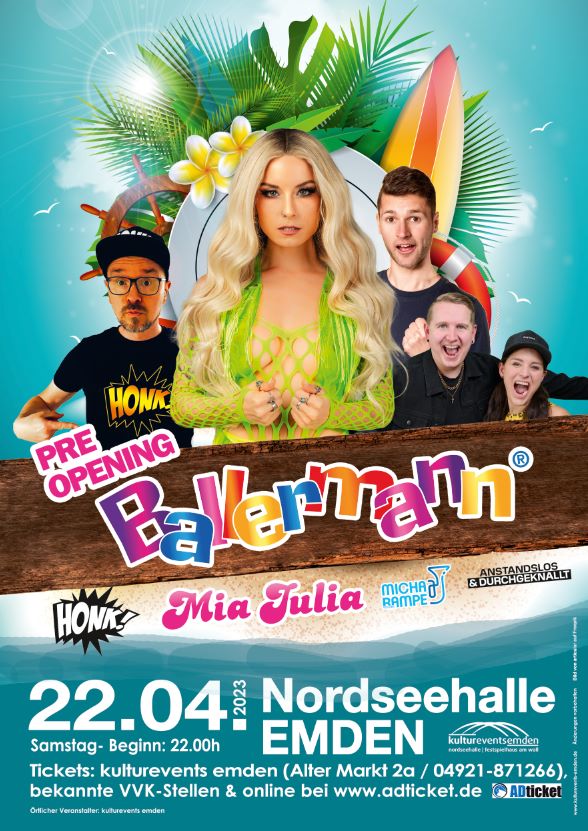 Nordseehalle Emden: Pre Opening Ballermann Party (22.04.2023)